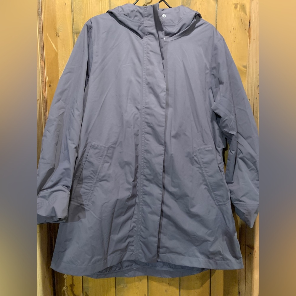 Athleta RainOut Sutro Long Trench in Purple Women’s XL